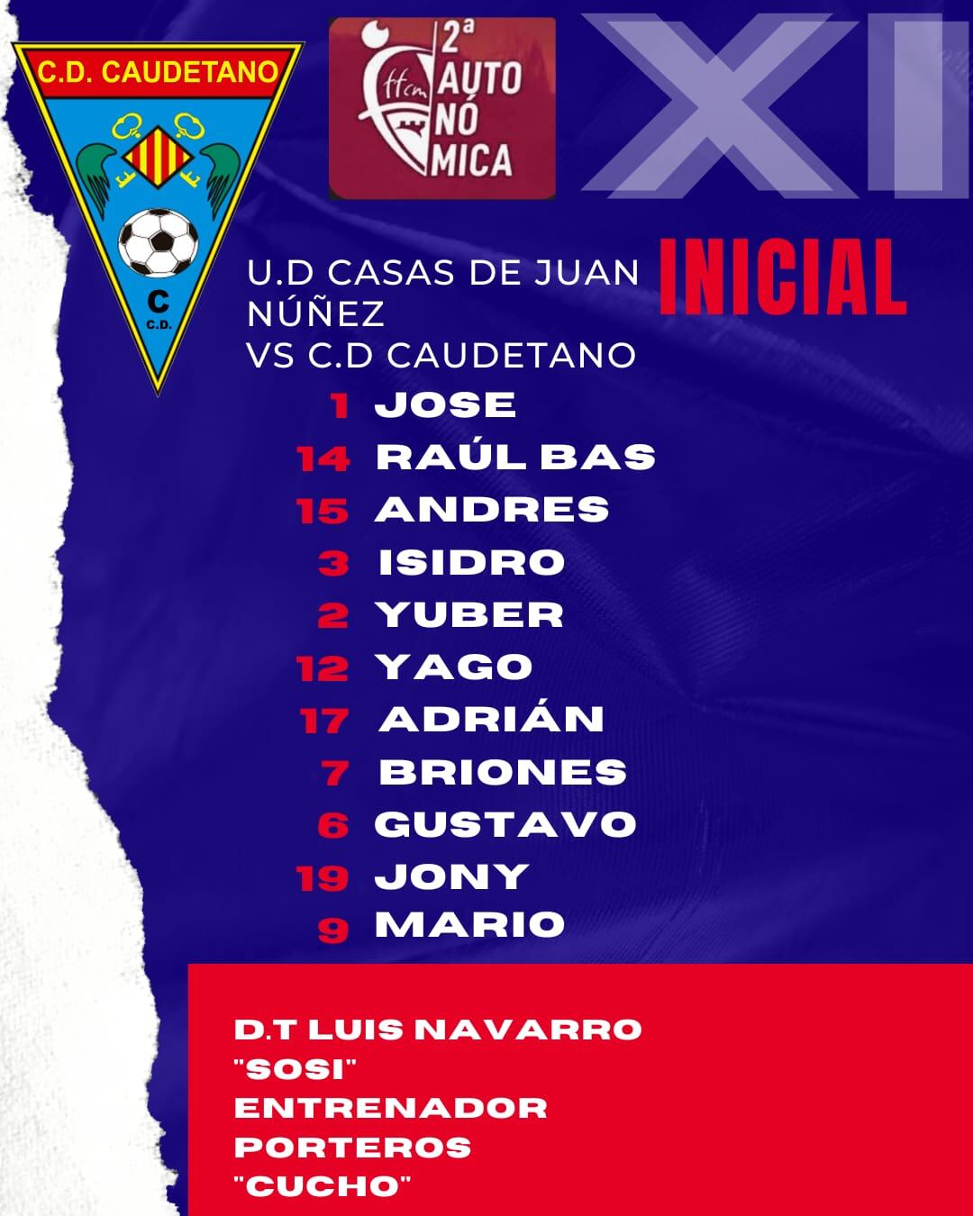 Alineación inicial