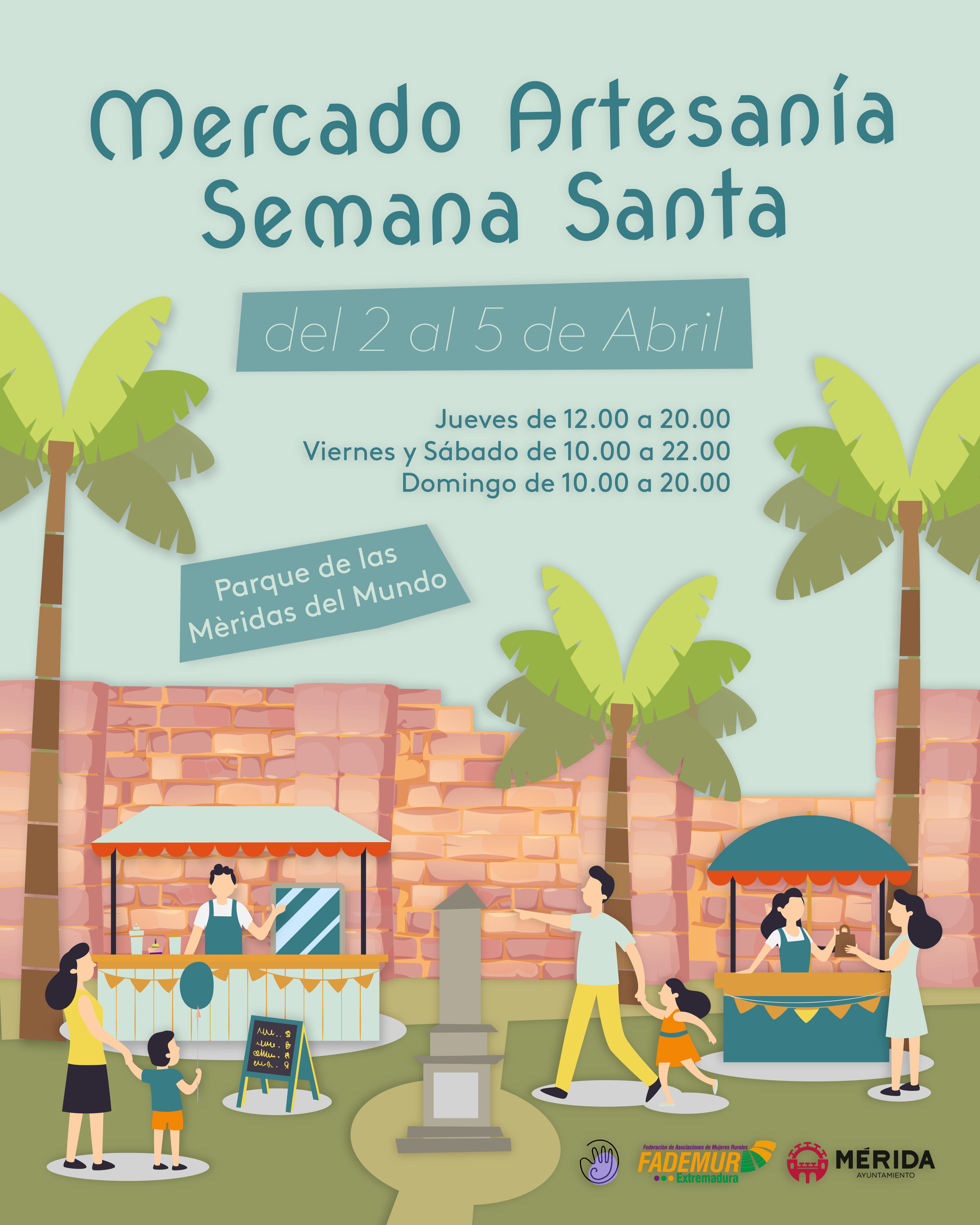 Cartel Mercado de Artesanía de Semana Santa en Mérida