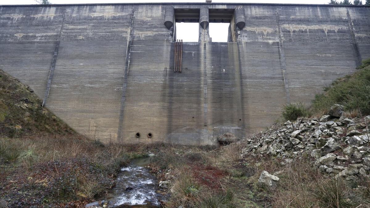 Muro de la presa de Artikutza