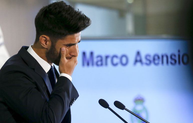 Asensio, en su presentación como jugador del Real Madrid