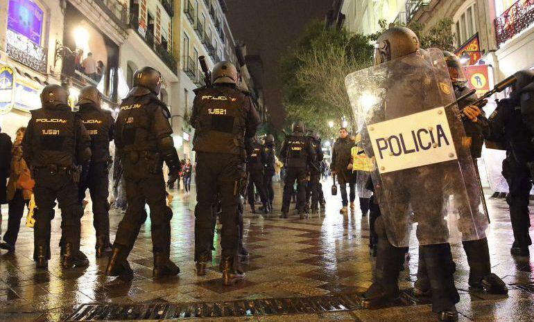 Agentes de Policía durante las &#039;Marchas de la Dignidad&#039;