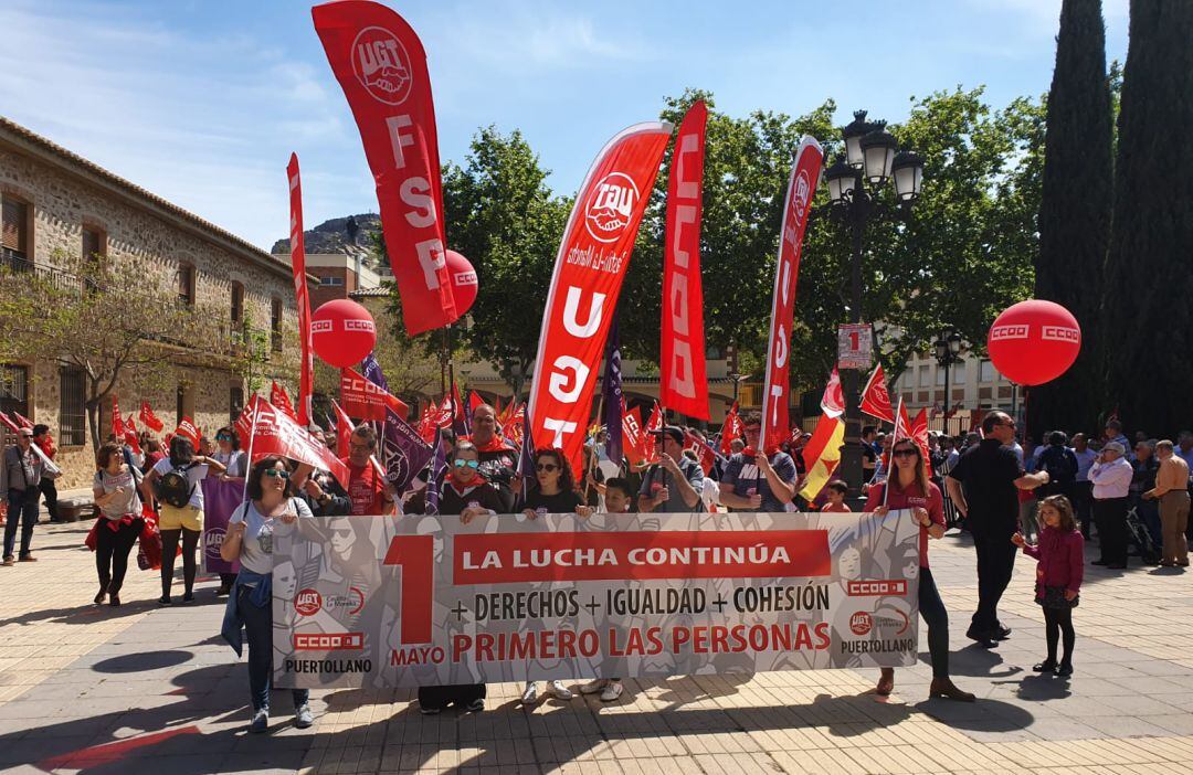 Manifestación del Primero de Mayo del año pasado en Puertollano