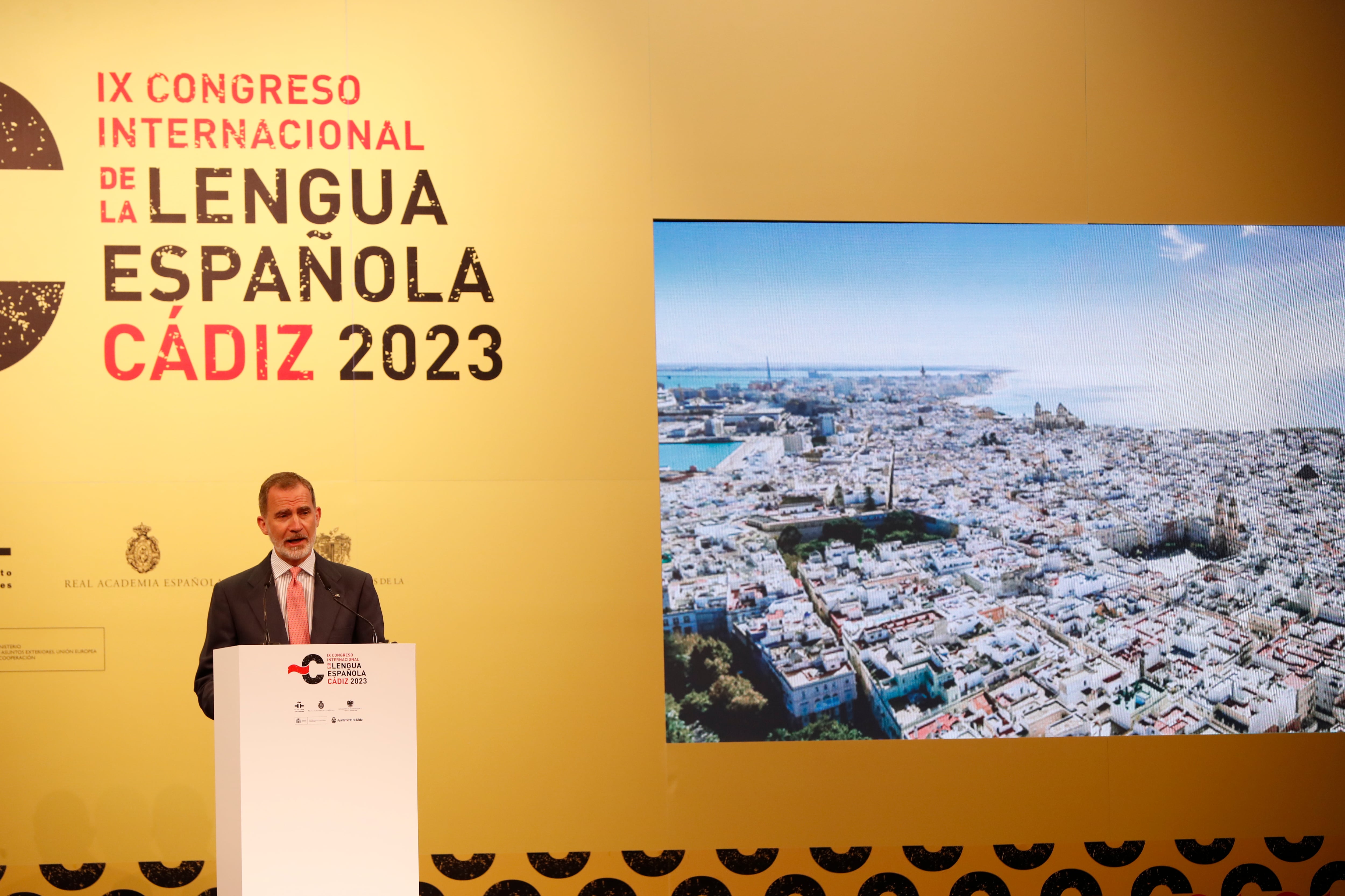 Su Majestad El Rey, Don Felipe durante la inauguración de la IX edición del Congreso Internacional de la Lengua Española (CILE)