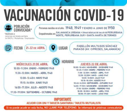 Jornadas de vacunación en Salamanca capital