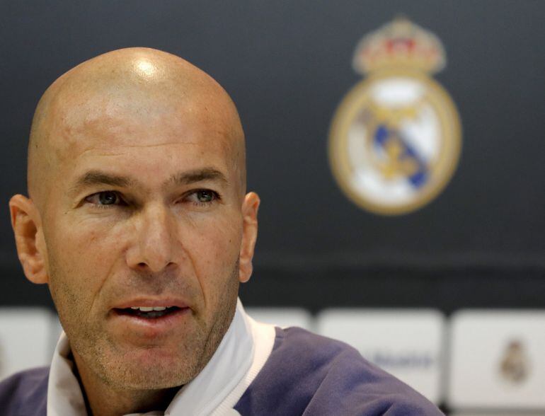 Zidane, en la sala de prensa