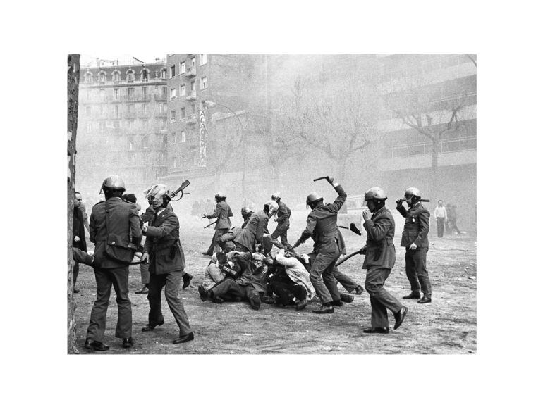 Manifestación 1 febrero en Barcelona 1976