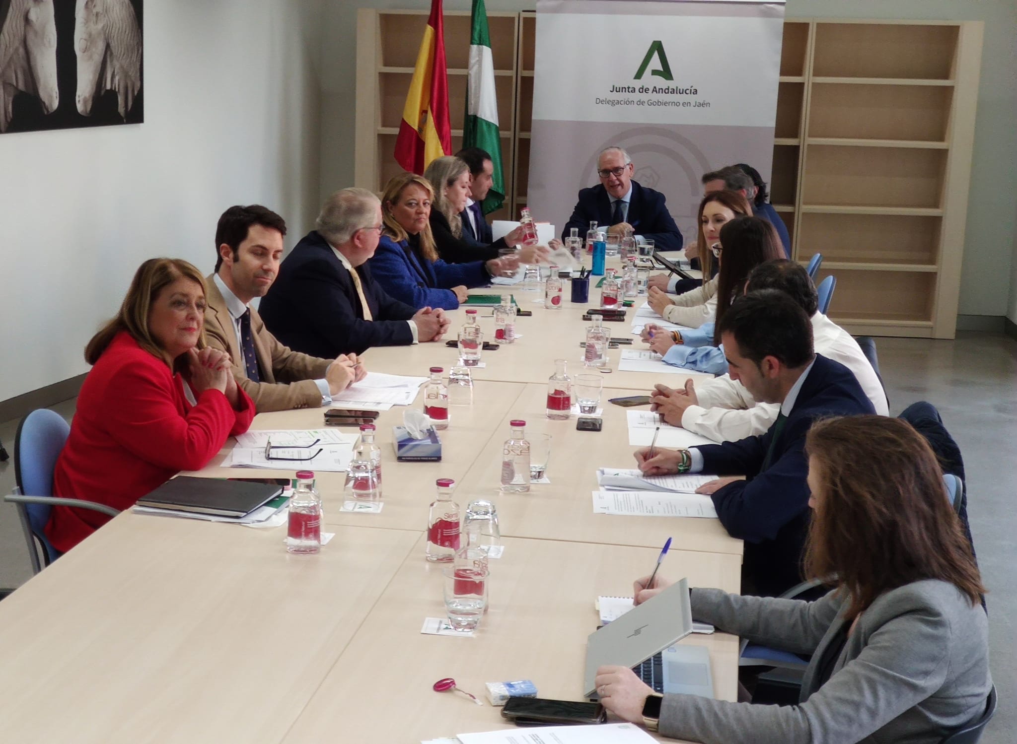 Comisión Provincial de Coordinación de la Junta de Andalucía en Jaén presidida por el delegado provincial Jesús Estrella