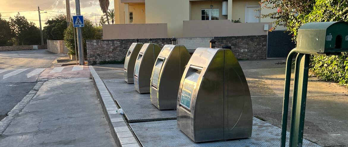 Contenedores en la zona de ses Berdetes