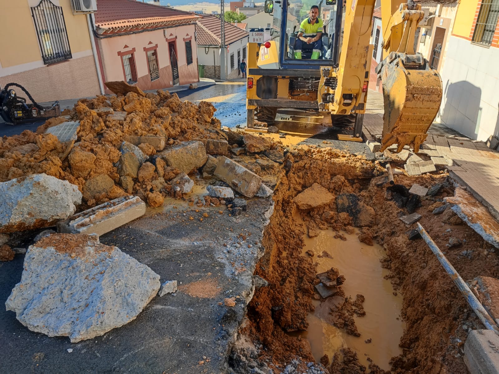 Avería en la calle María Auxiliadora de Puertollano