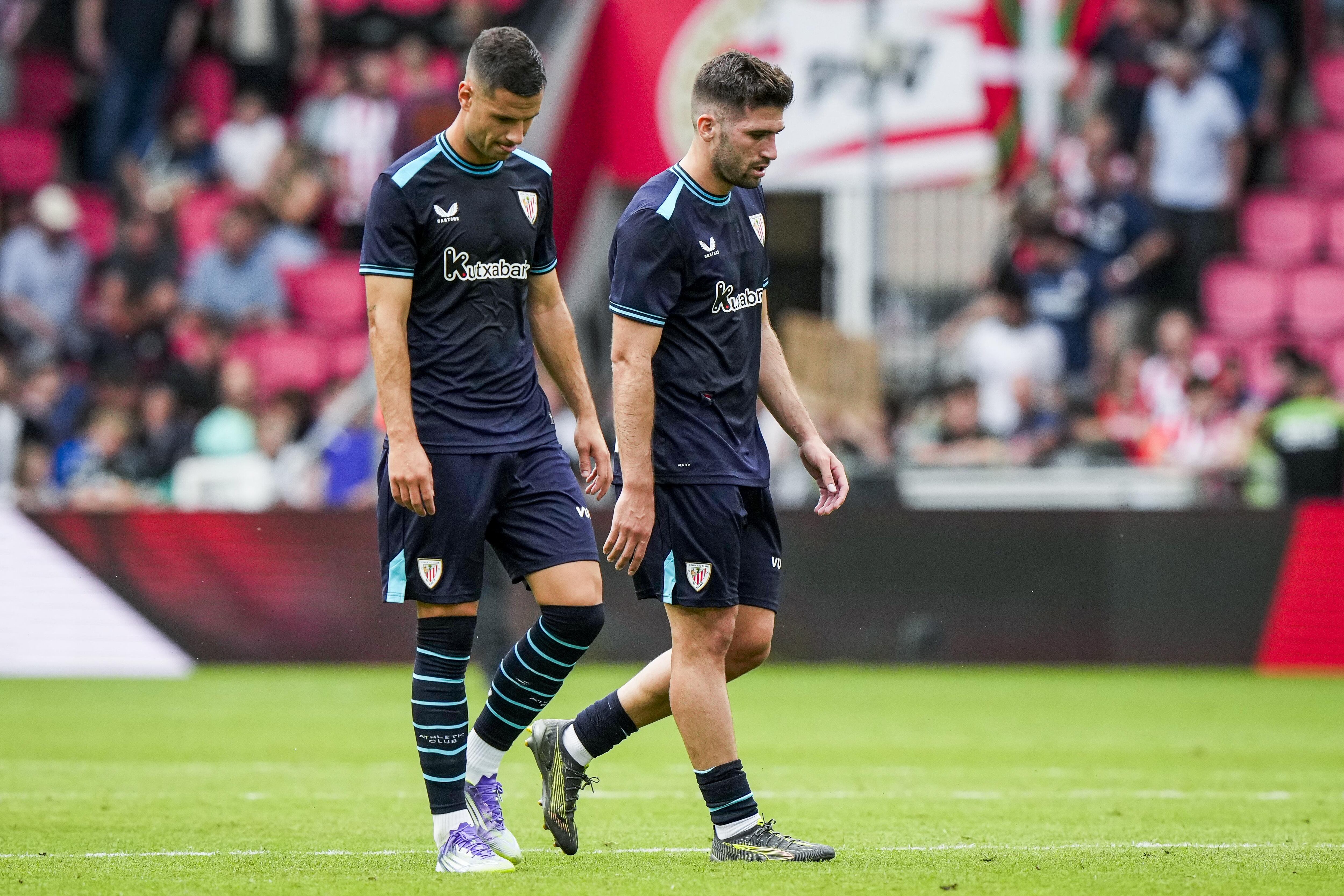 Gorka Guruzeta y Jesús Areso en el tercer partido de la pretemporada rojiblanca
