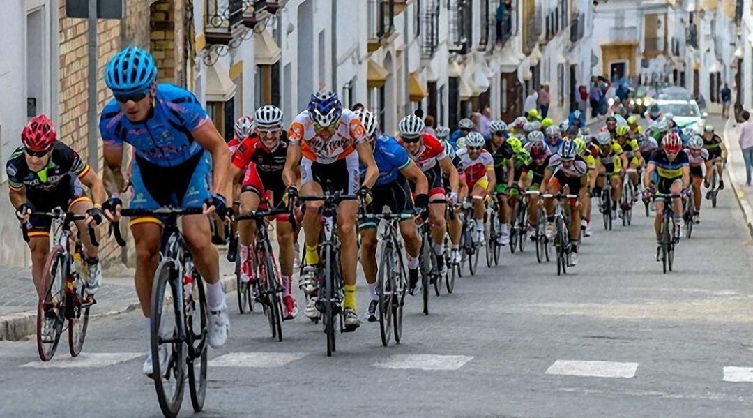 Ciclistas durante una etapa de la Vuelta Ciclista a Andalucía.