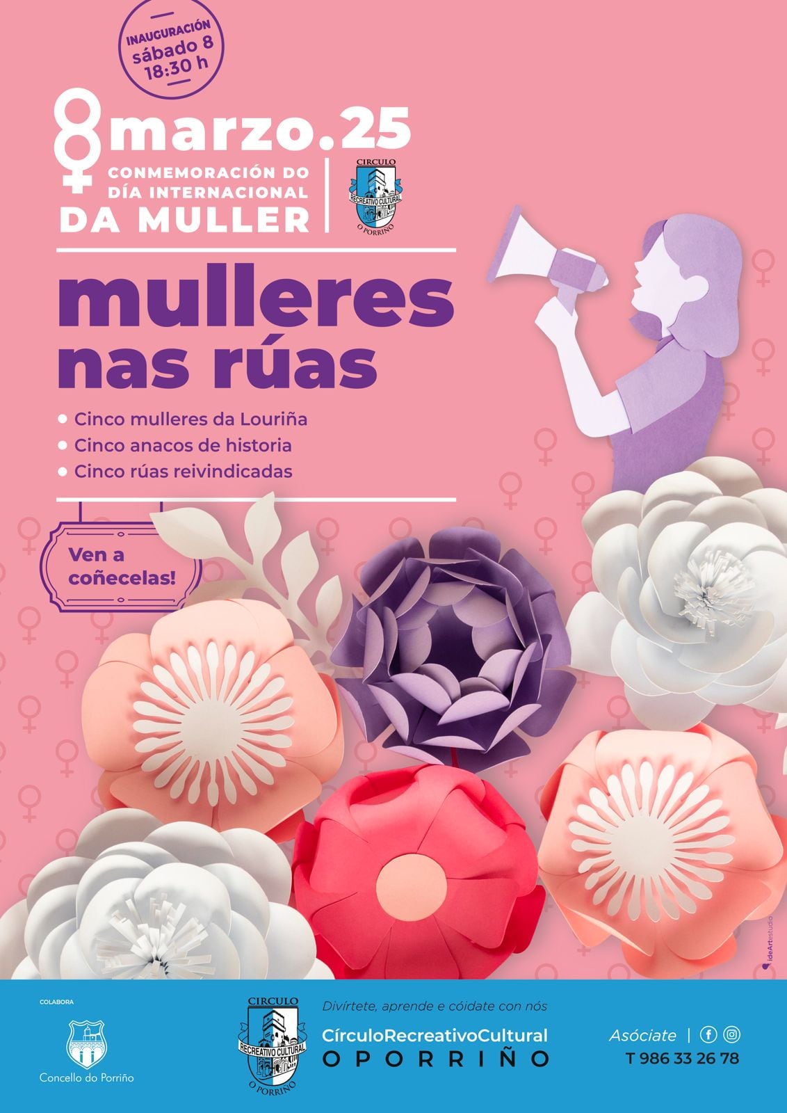 Cartel de Mulleres nas rúas 2025.