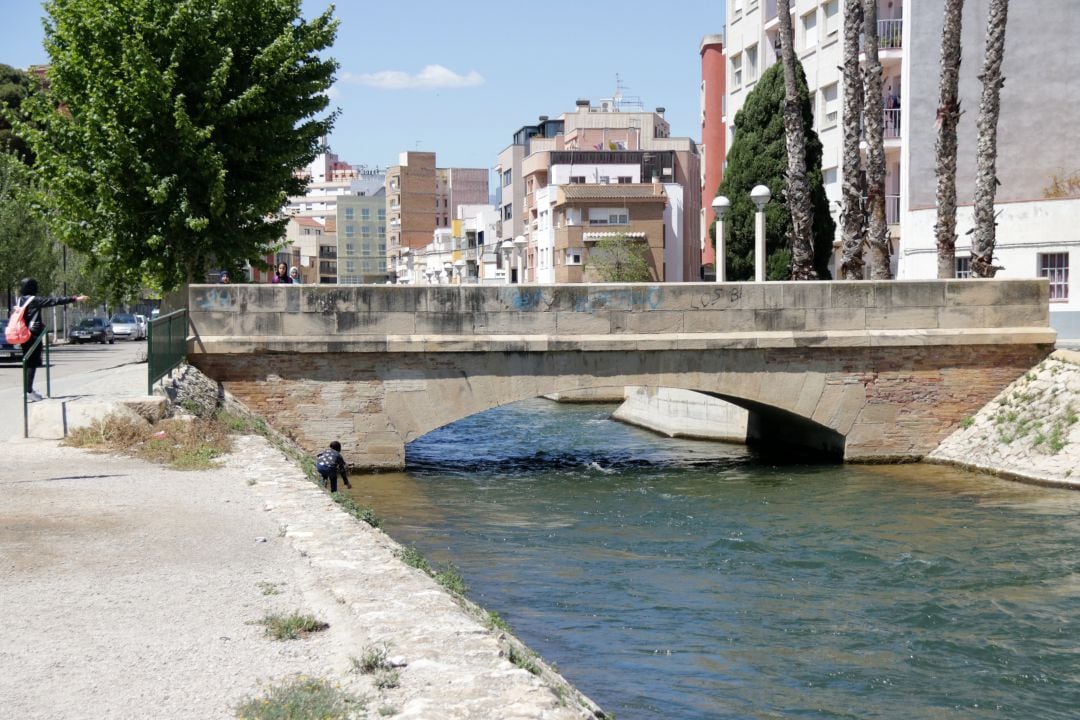 Canal de la dreta de l&#039;Ebre al seu pas per Amposta