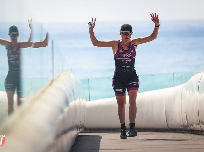 Una deportista en el tramo a pie de la anterior edición de esta carrera