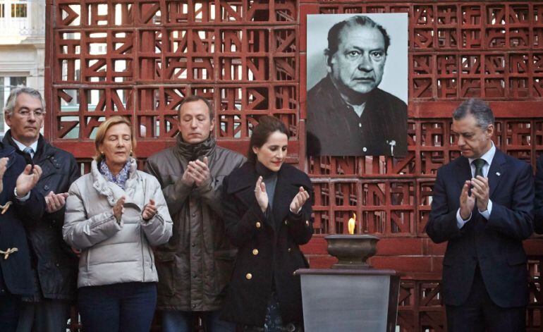 El lehendakari, Iñigo Urkullu, durante el reciente homenaje del Parlamento vasco a Santiago Brouard