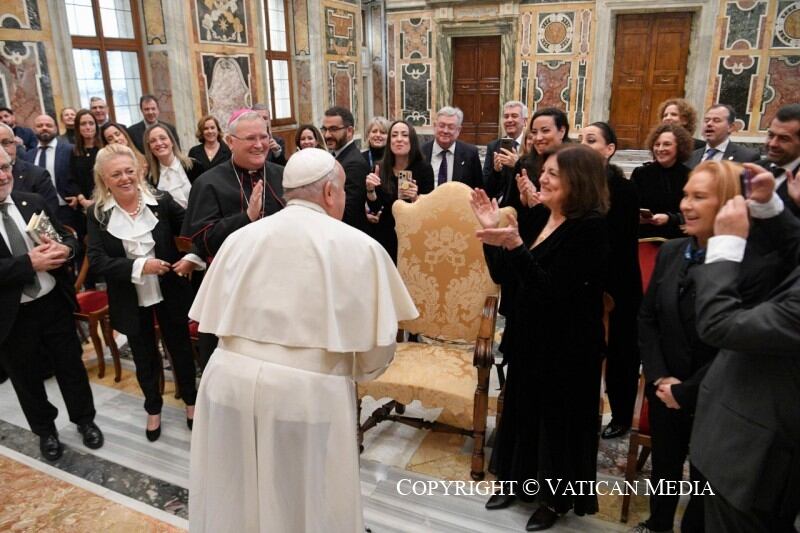 El Papa Francisco recibe a una delegación de la UCAM