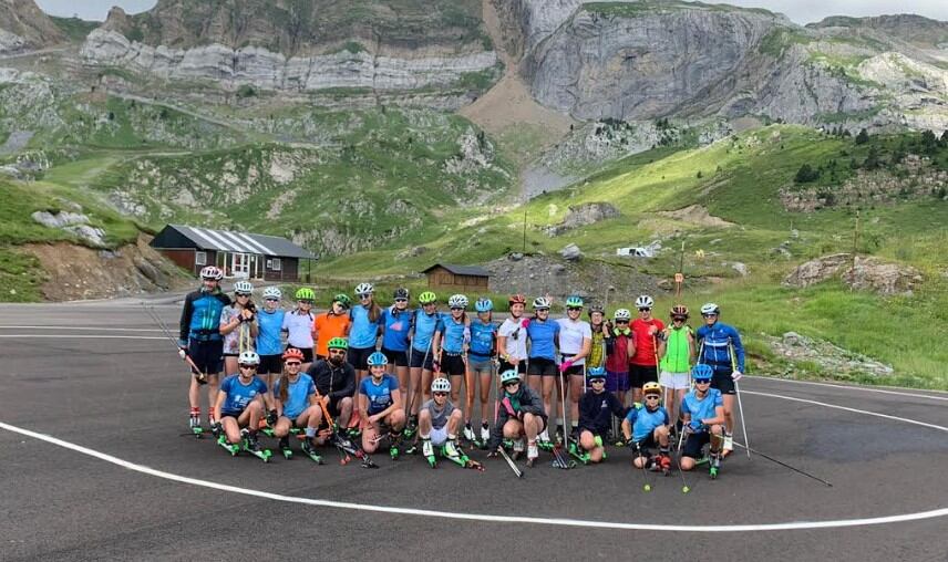 El Ski Club Aspe y el SCI Club Bal Biois de Italia están realizando una concentración en Jaca y alrededores