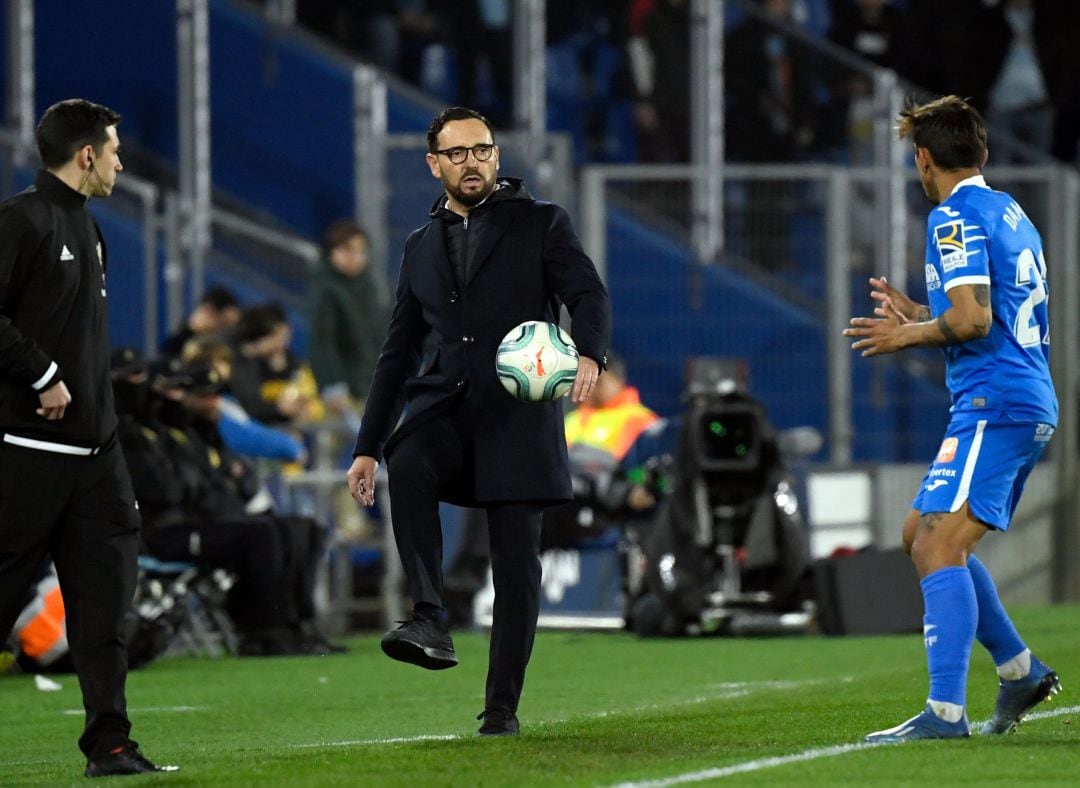 José Bordalás, en un partido del Getafe.