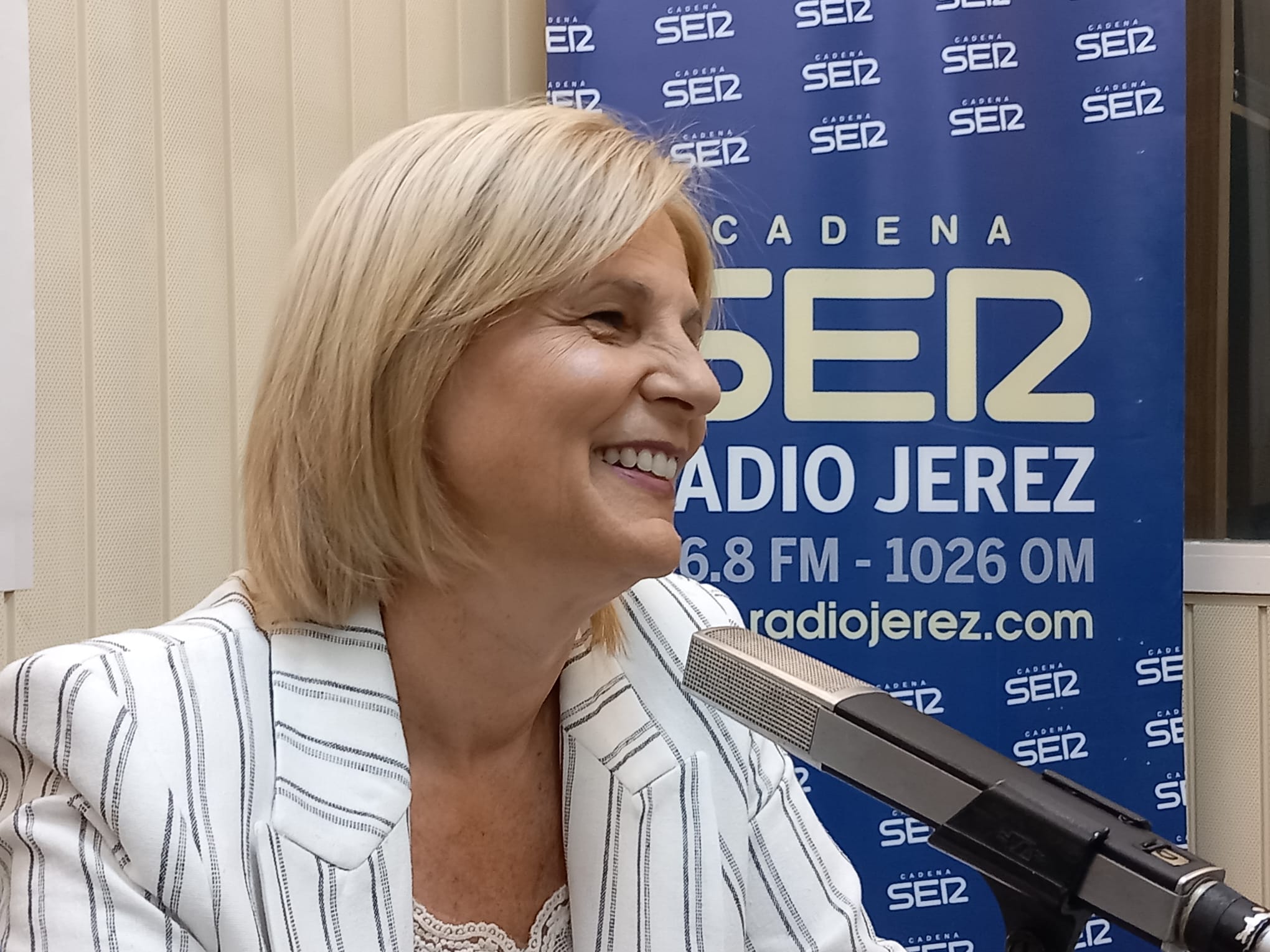 María José García-Pelayo en una reciente entrevista en Radio Jerez