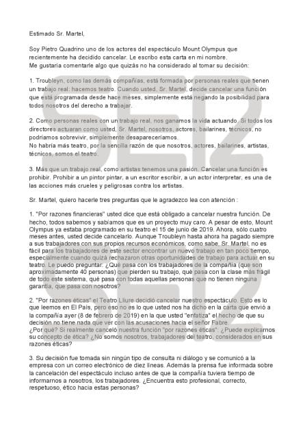 Consulta el texto íntegro de la carta.