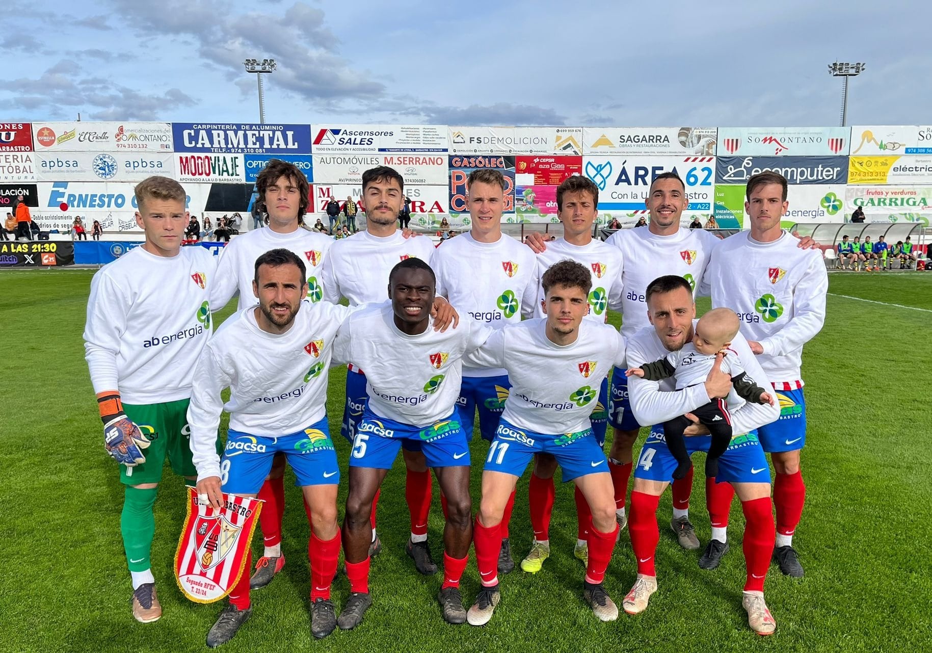 Once inicial del Barbastro en el partido ante el Baracaldo