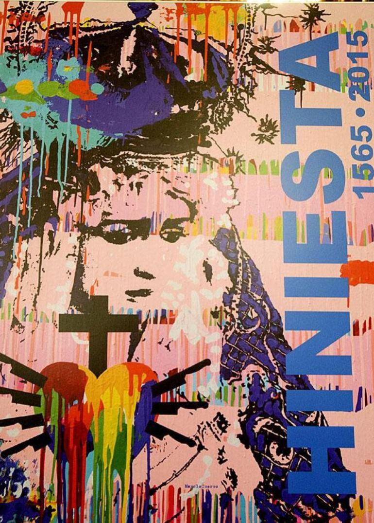 Cartel de Manolo Cuervo para el 450 aniversario de las primeras reglas de penitencia de la Hermandad de La Hiniesta