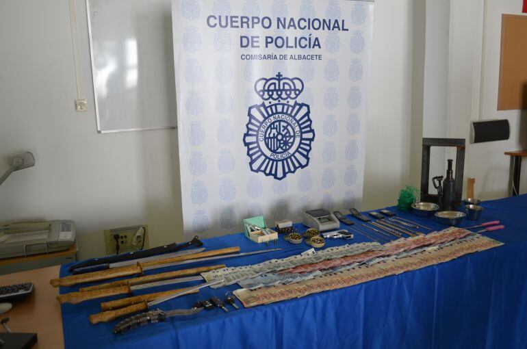 Material incautado en esta operación policial