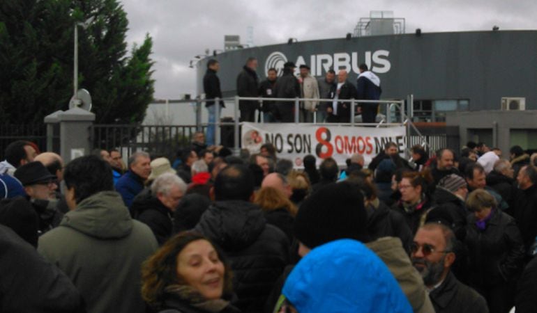 Última concentración frente a la fábrica de Airbus en Getafe