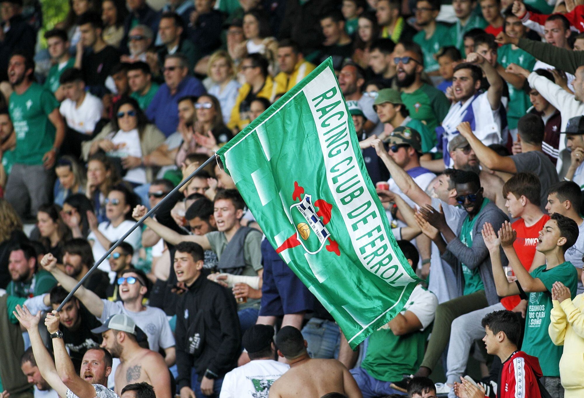 Ambiente en las gradas durante el partido ante el Jaén en mayo de 2019, último de una fase de ascenso que se jugó en A Malata