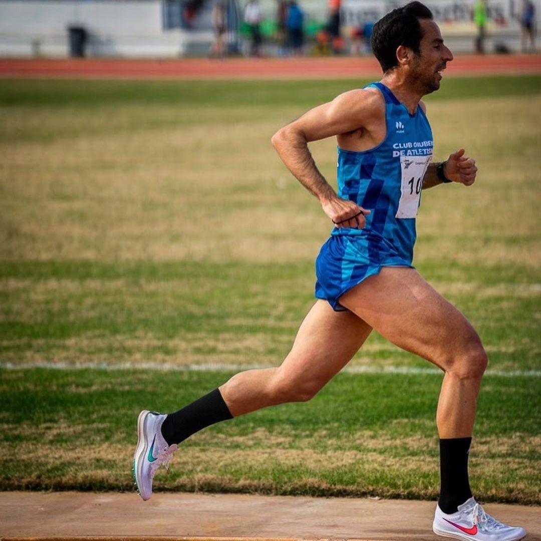 Emilio Martín, entrenando