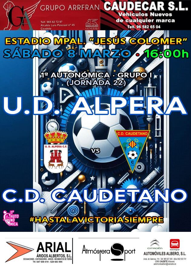 Cartel del partido del Alpera