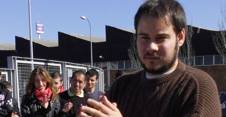 El raper lleidatà Pablo Hasél a la sortida de l'Audiència Nacional, la primavera passada