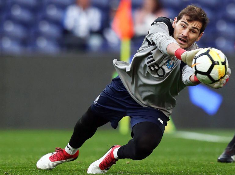 Casillas durante un entrenamiento. 