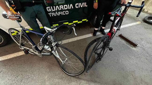 Estado en el que quedaron las bicicletas de los ciclistas