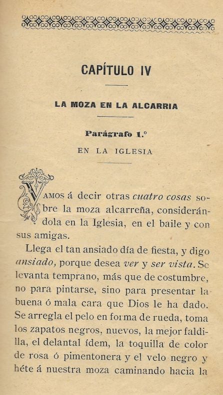 Página original dedicada a la moza alcarreña.