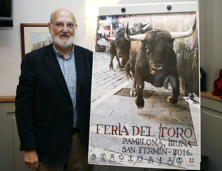 Cartel anunciador de la Feria del Toro de San Fermín de 2016. 