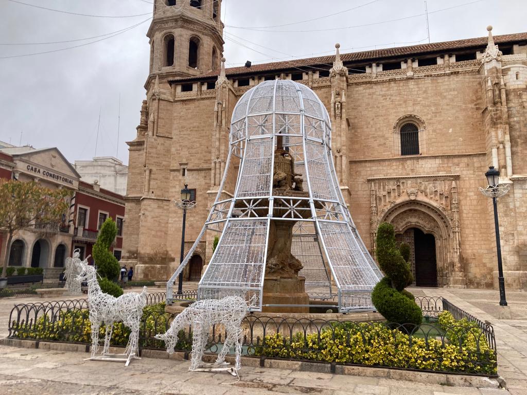 Imagen de una de las novedades en la iluminación navideña de Valdepeñas (Ciudad Real)