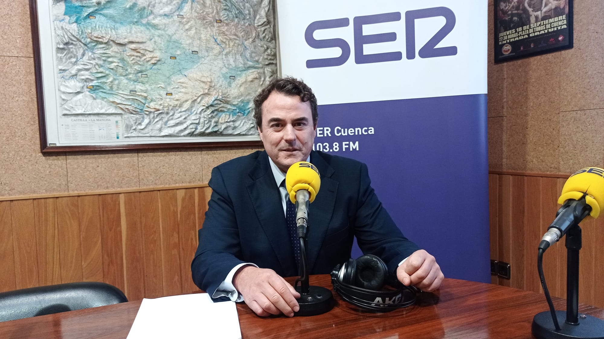 David Peña presidente, CEOE Cepyme Cuenca, en los estudios de SER Cuenca