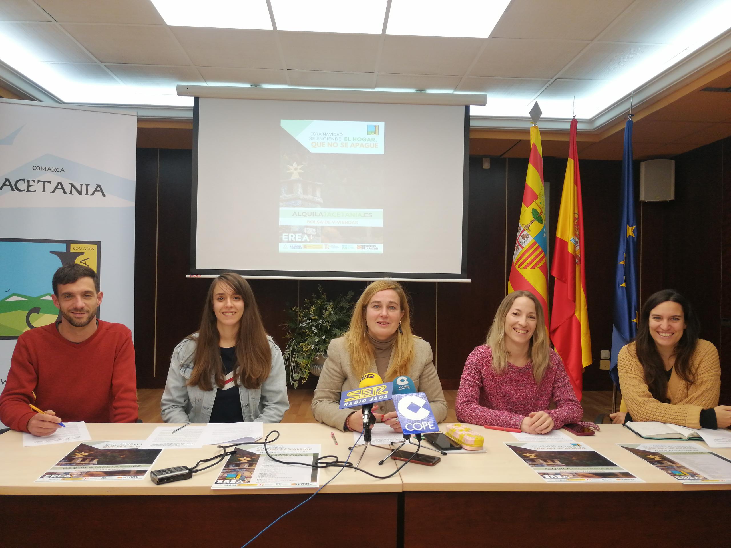 Rueda de prensa celebrada este martes en la Comarca de la Jacetania