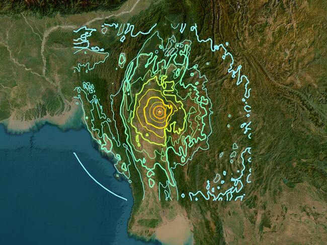 Un terremoto de magnitud 7,7 sacude el noroeste de Birmania.