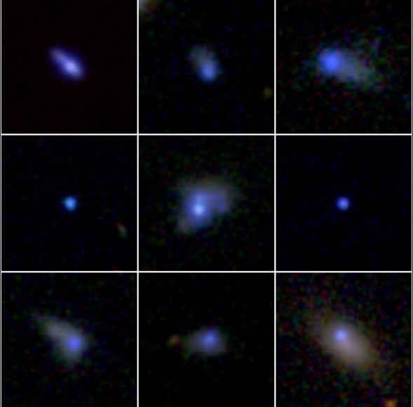 Composición de varias galaxias descubiertas