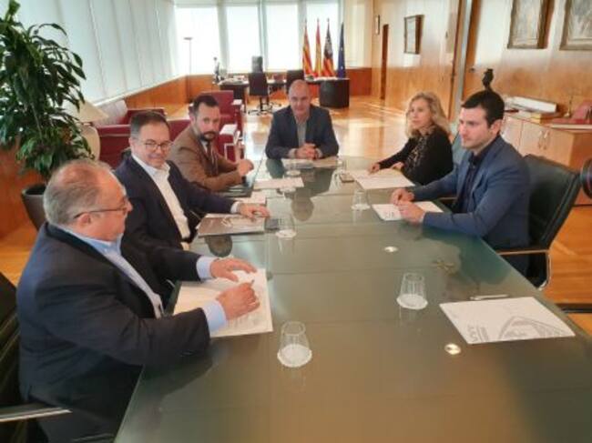 Un momento durante la reunión del Consell de Alcaldes