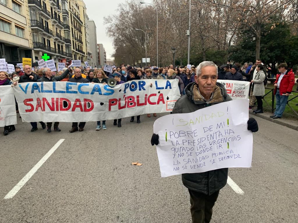 La manifestación en defensa de la Sanidad pública madrileña celebrada este domingo en Madrid