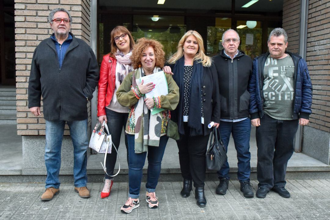 López Placer y parte de la candidatura en Ponferrada