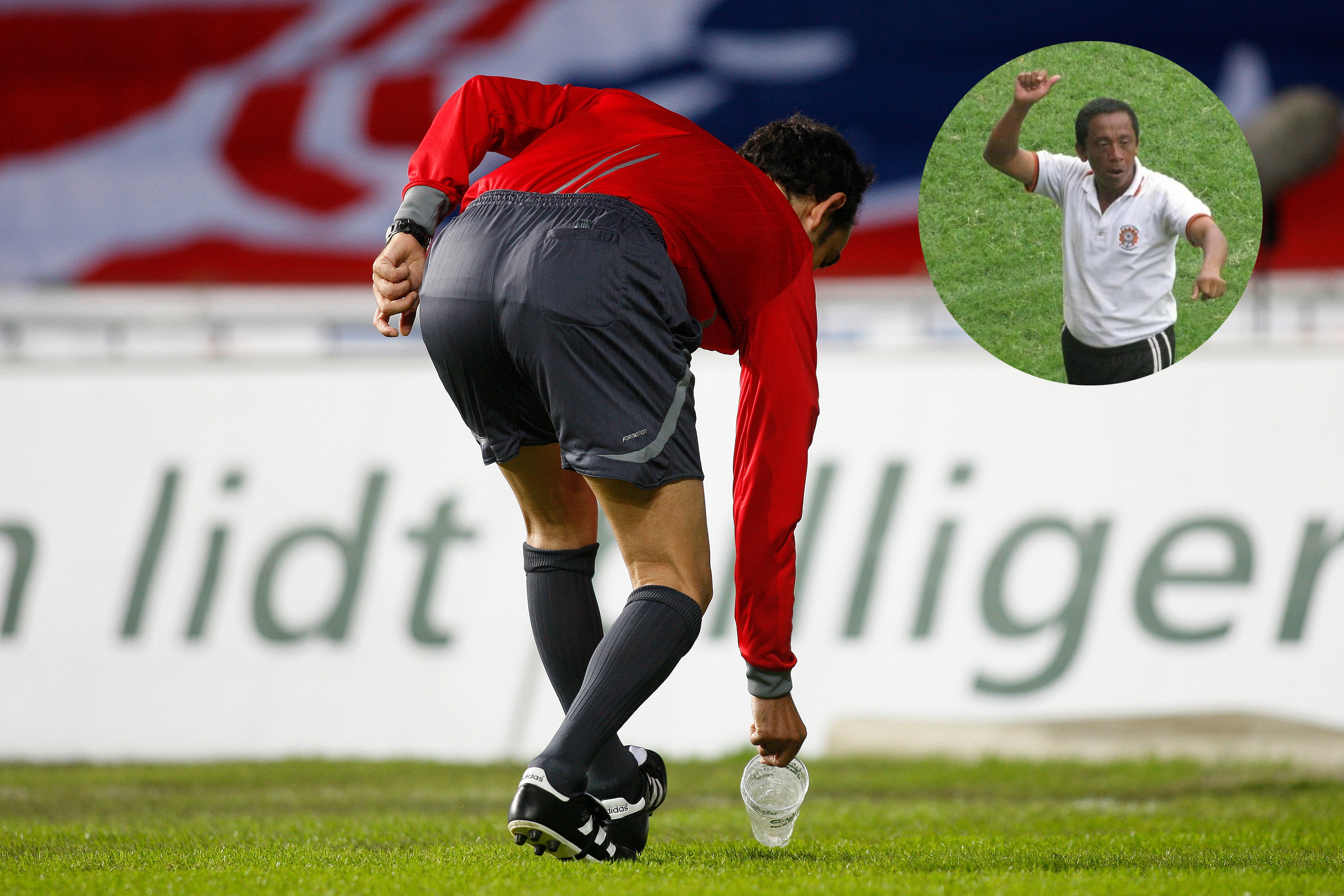 Iturralde González, árbitro de Carrusel, responde a los oyentes en SER Deportivos (Getty Images). Montaje: Cadena SER.