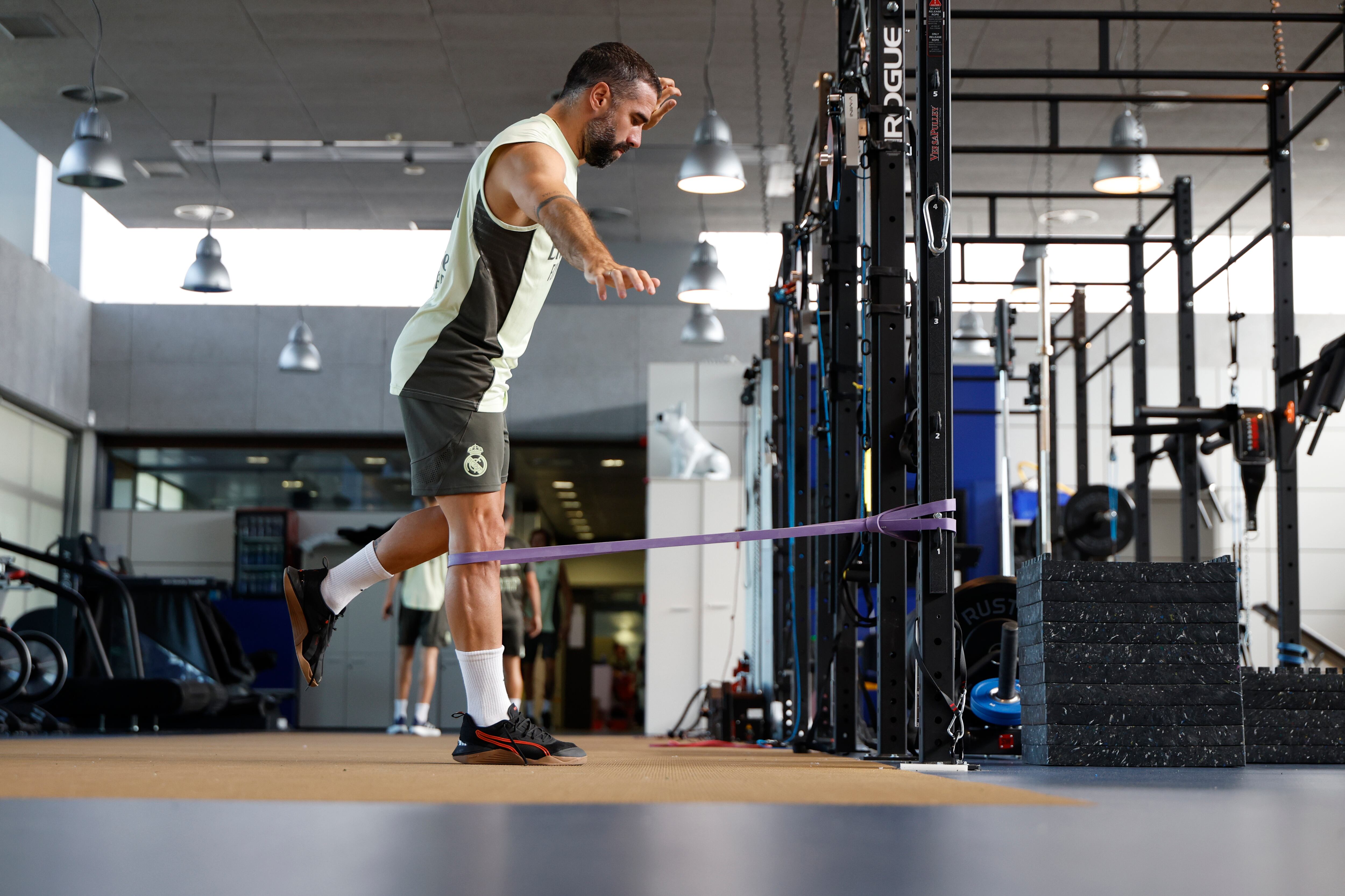 Dani Carvajal, en Valdebebas, durante esta pretemporada. (David S. Bustamante/Real Madrid via Getty Images)