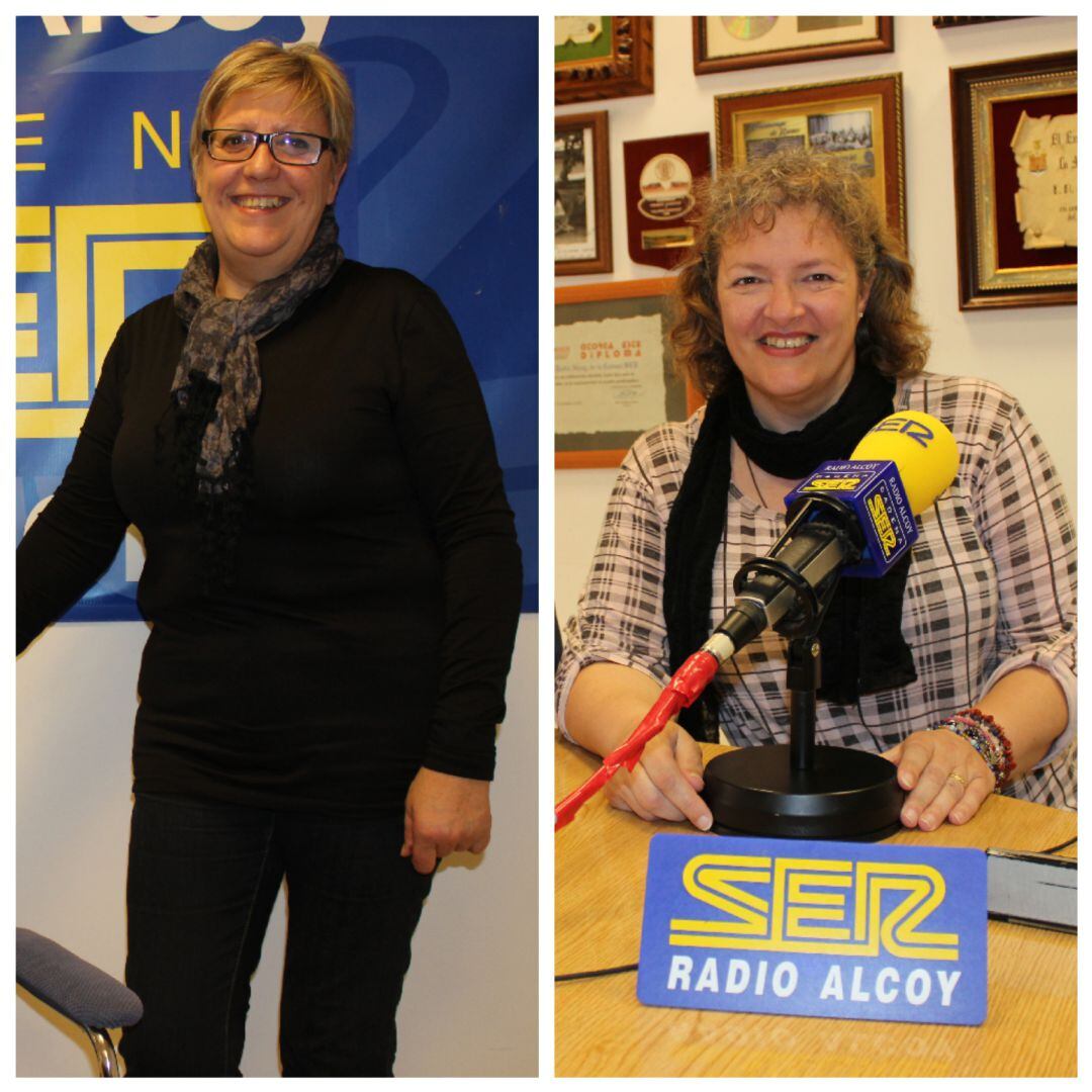 María Teresa Alberola y Marcela Ripoll, presidentas de la sede local de AECC y de Solc