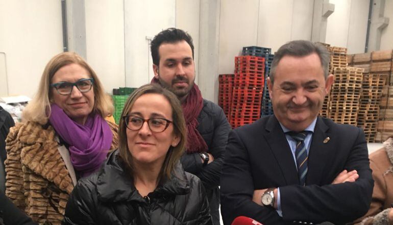 Ethel Vázquez en su visita a Lugo al Polígono de As Gándaras
