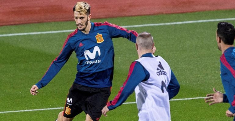 Luis Alberto, en el entrenamiento de la selección española en la Ciudad del Fútbol de Las Rozas para preparar los partidos ante Costa Rica y Rusia.