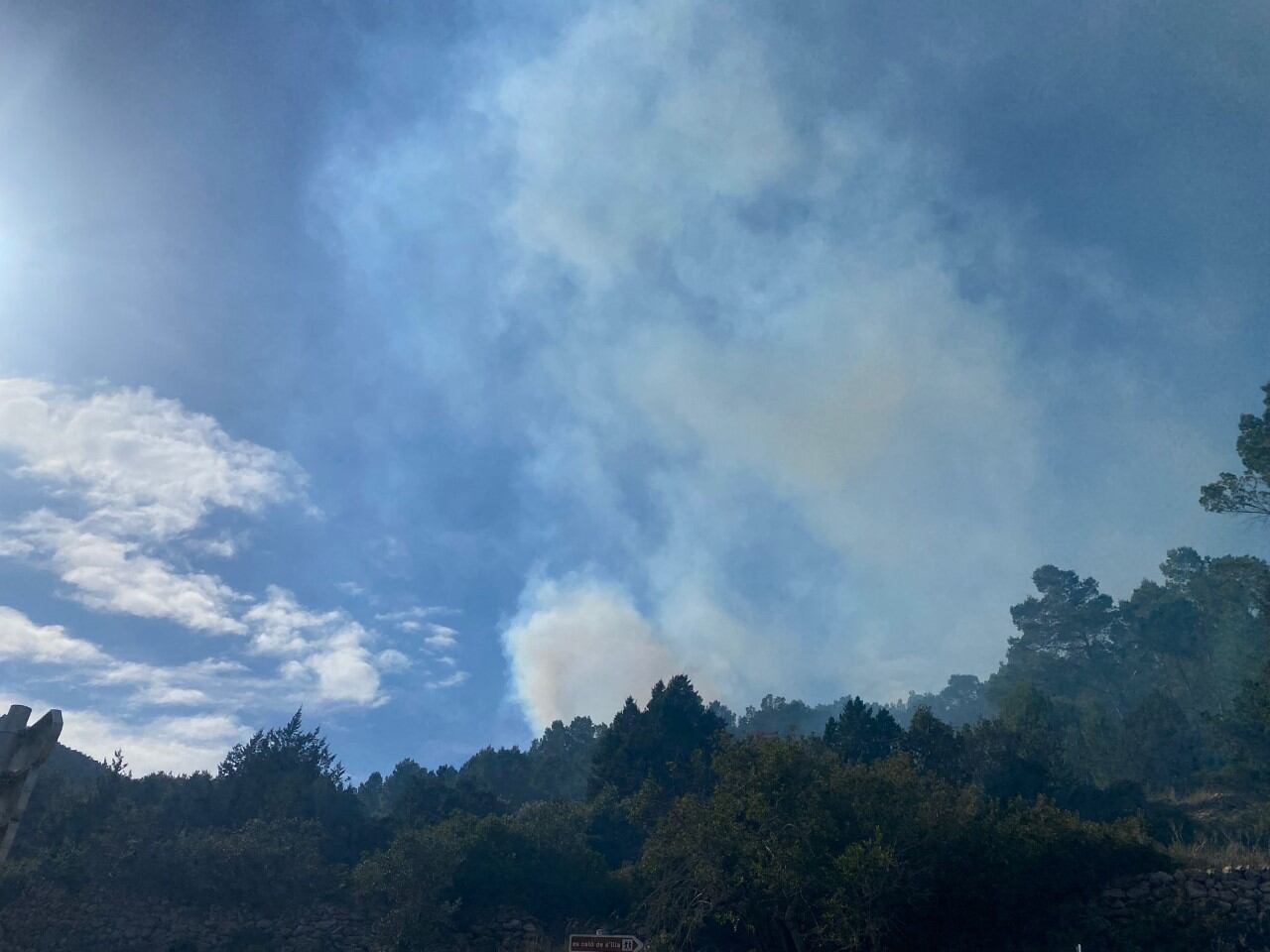 Incendio en sa Talaya de Sant Joan